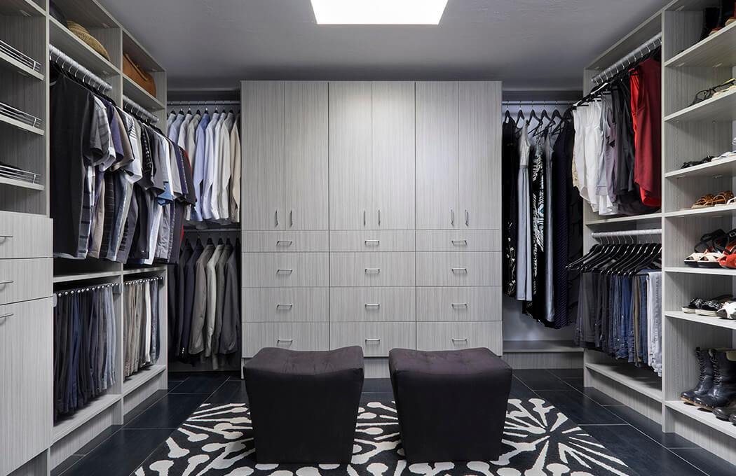 concrete flat panel straight no dress closet